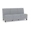 Lesro Siena Lounge Reception Armless 3 Seat Tandem Seating No Center Arms, Black, RS Fog Upholstery SN3102 - alternate 1